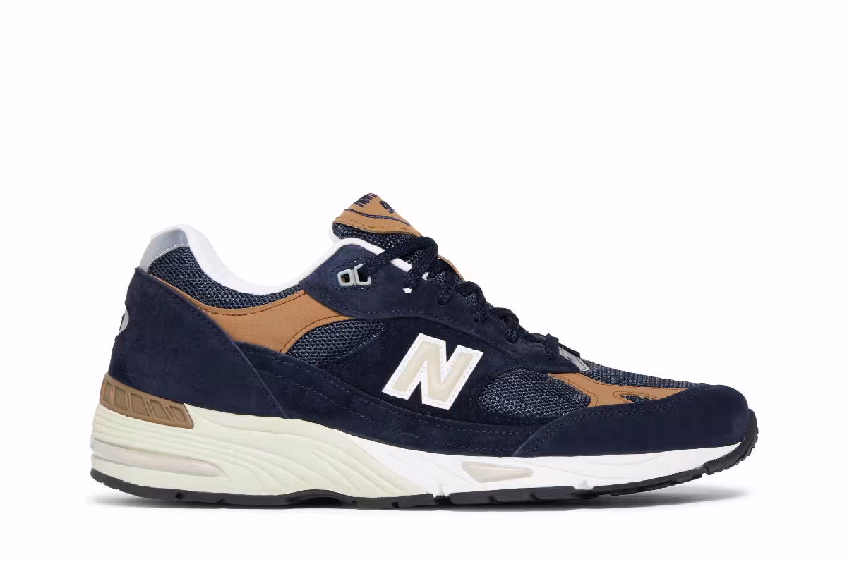 New Balance 991 Made In England Navy Brown, view 2