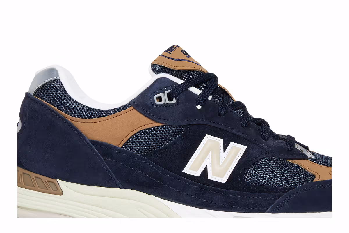 New Balance 991 Made In England Navy Brown, view 3