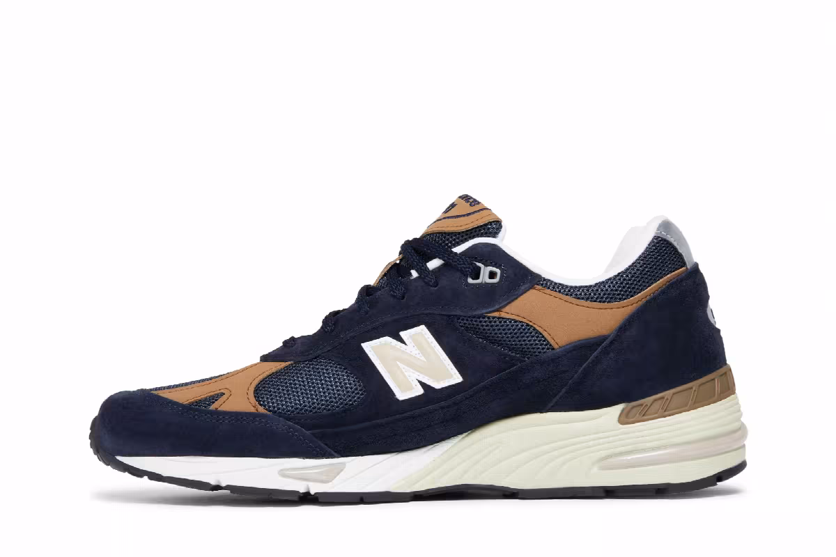 New Balance 991 Made In England Navy Brown, view 4
