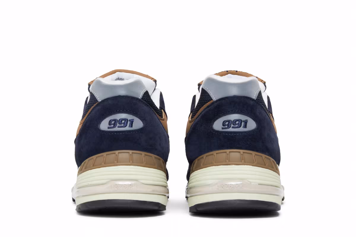 New Balance 991 Made In England Navy Brown, view 7