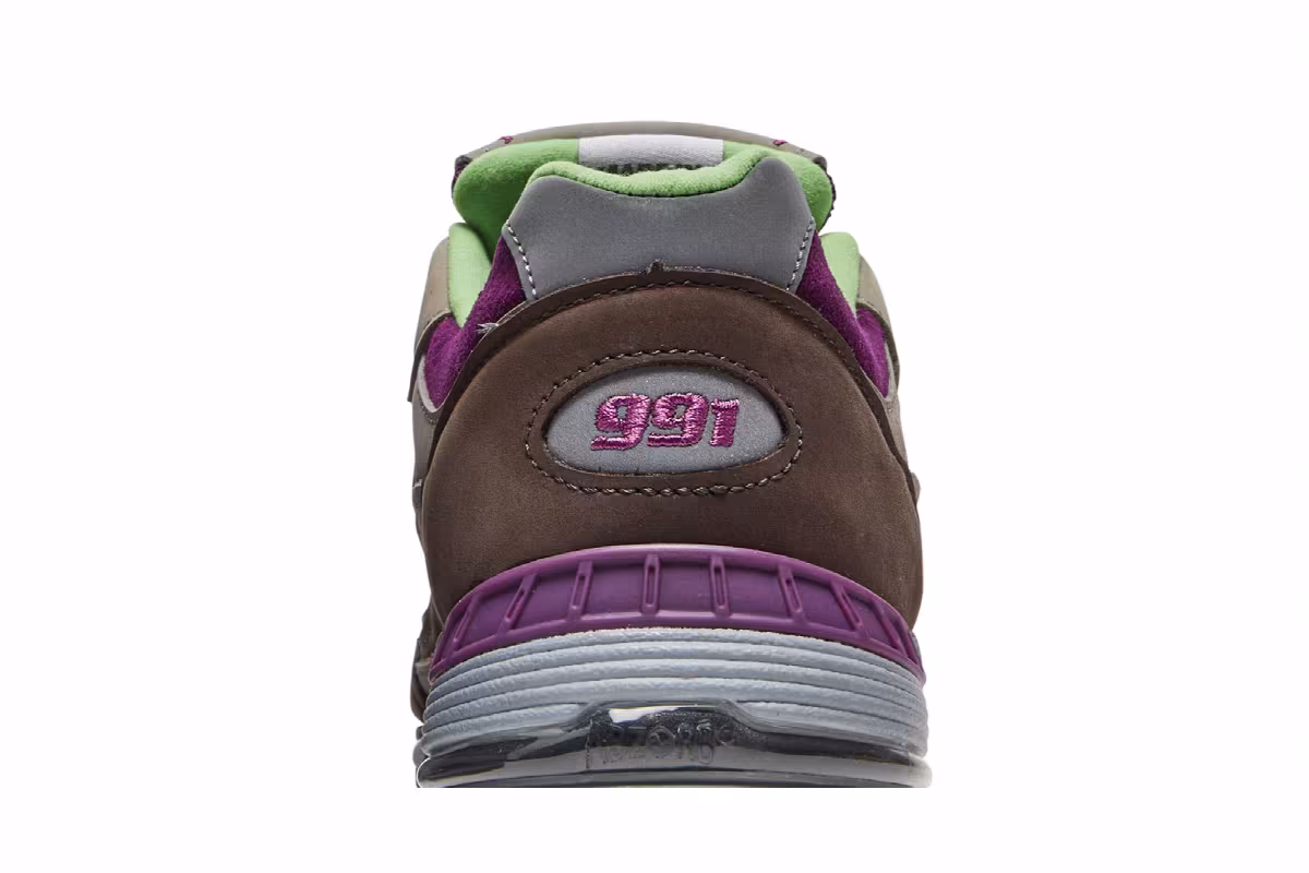 Stray Rats x New Balance Women's 991 Made in England Purple Green, view 8