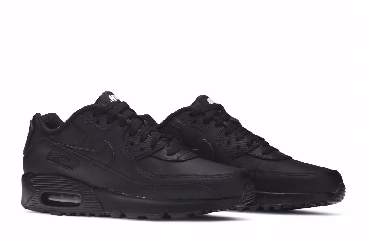 Nike Air Max 90 GS Triple Black 2020, view 9