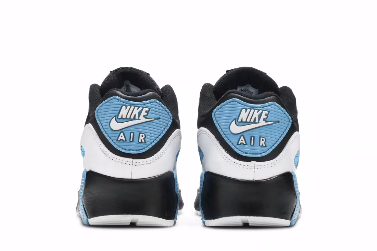 Nike Air Max 90 Leather GS Black Dark Grey, view 7