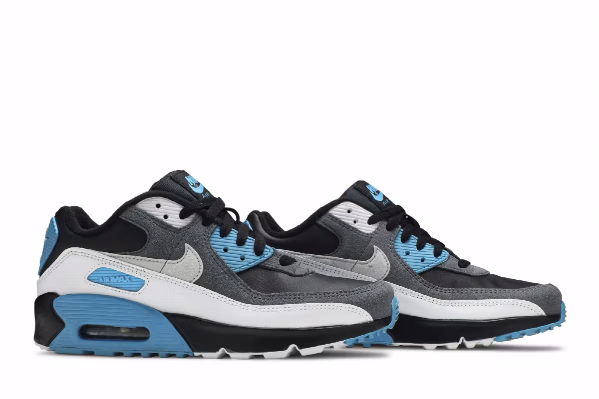 Nike Air Max 90 Leather GS Black Dark Grey, view 9