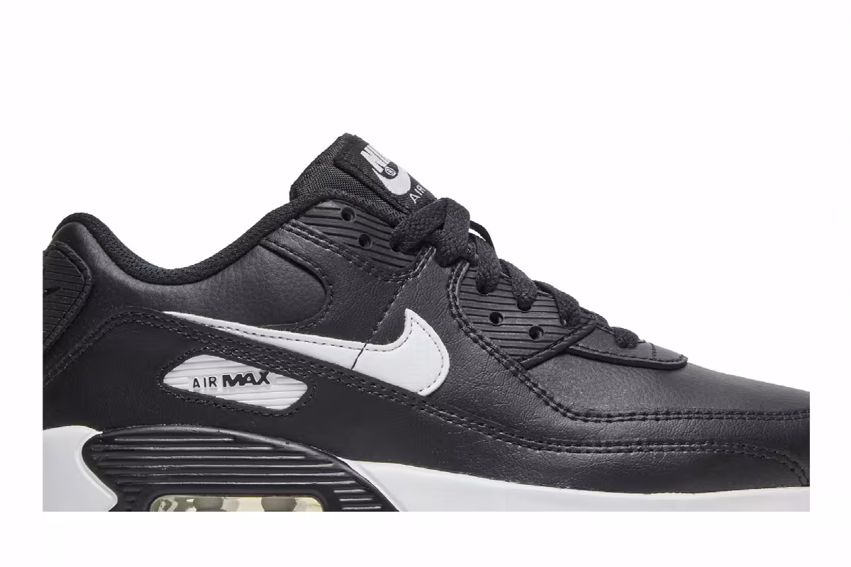 Nike Air Max 90 GS Black White, view 3