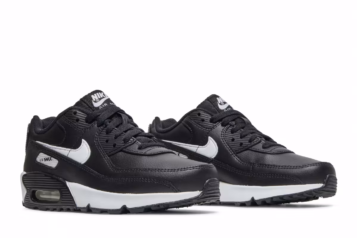 Nike Air Max 90 GS Black White, view 9