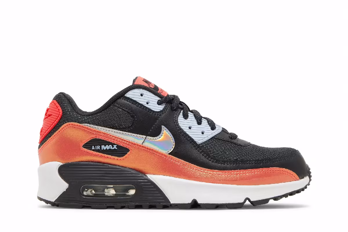 Nike Air Max 90 FP GS Black Laser Crimson, view 2