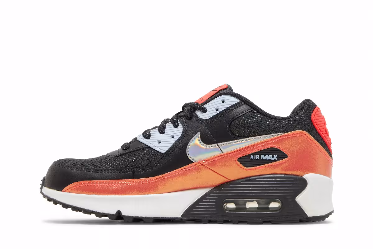 Nike Air Max 90 FP GS Black Laser Crimson, view 4