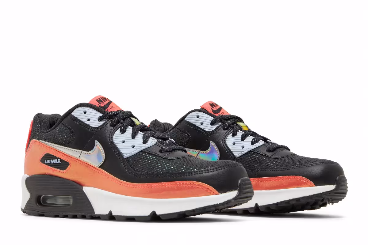 Nike Air Max 90 FP GS Black Laser Crimson, view 9