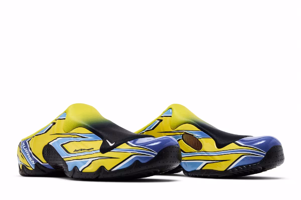 Supreme x Nike Clogposite Opti Yellow Blue, view 9
