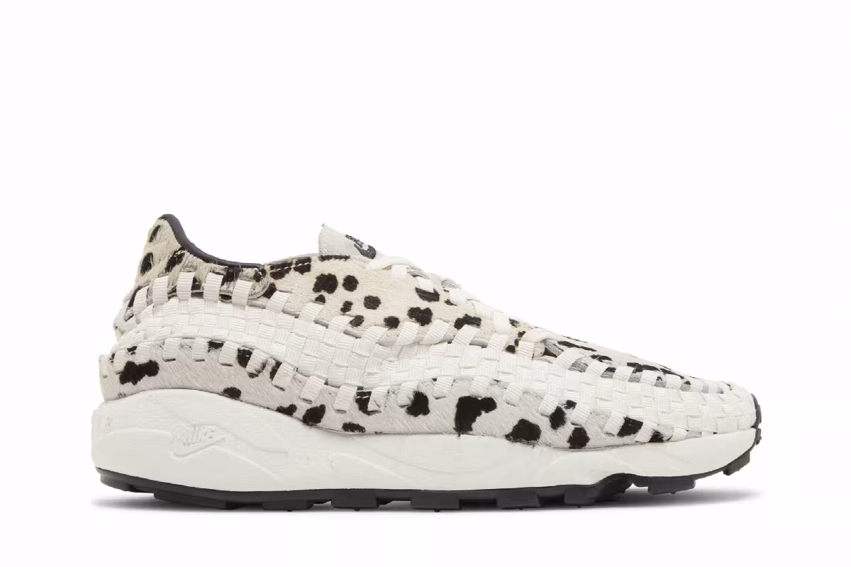 Nike Women's Air Footscape Woven White Cow Print, view 2