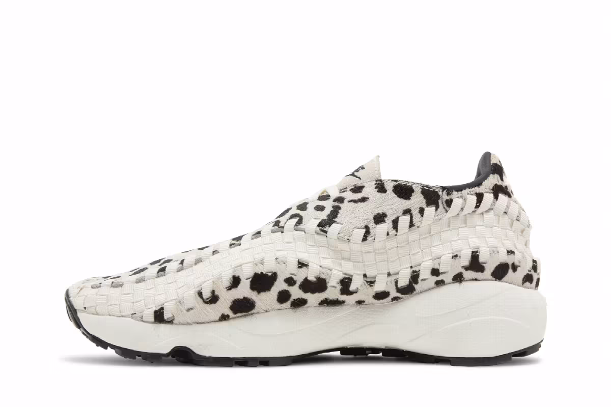 Nike Women's Air Footscape Woven White Cow Print, view 4