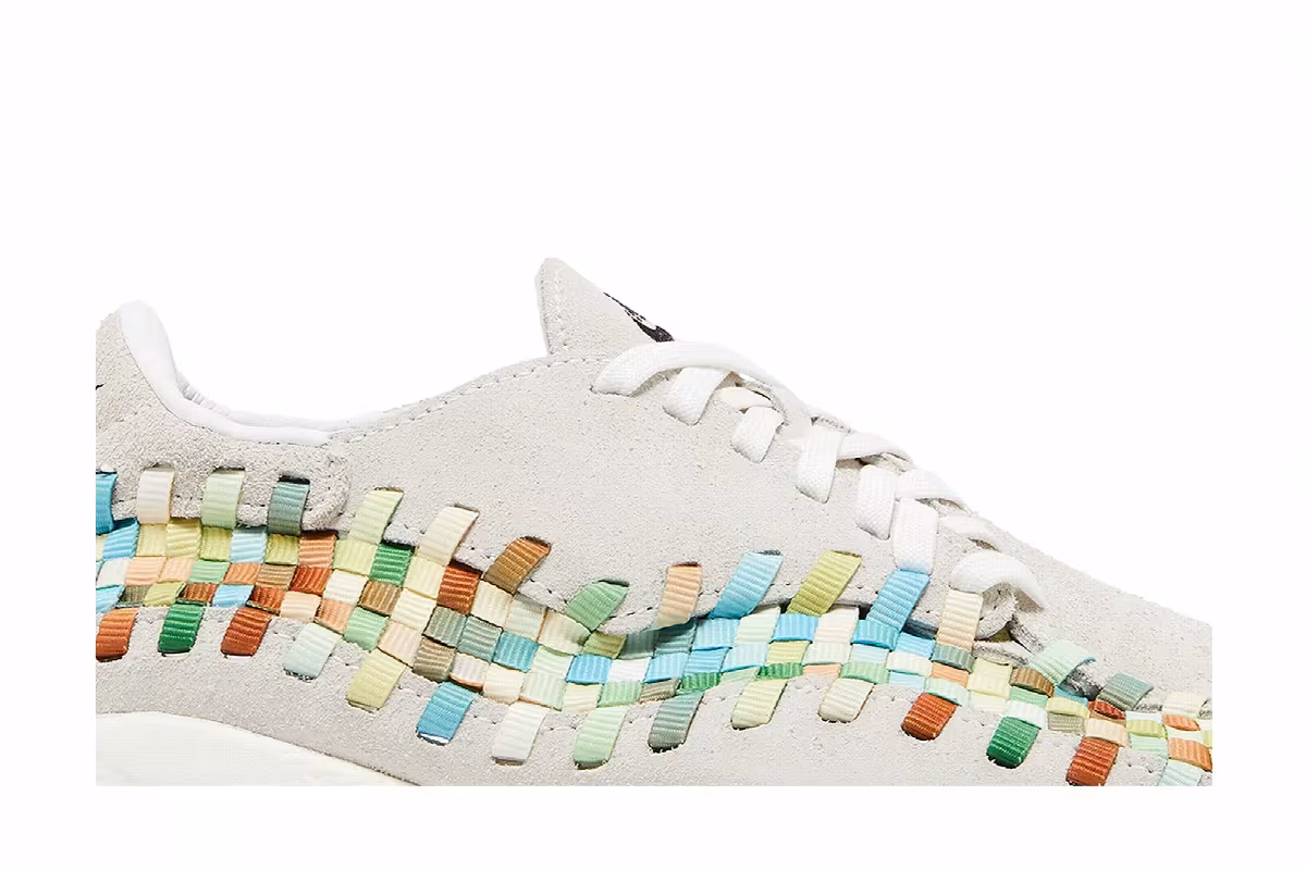 Nike Women's Air Footscape Woven Summit White Rainbow, view 3