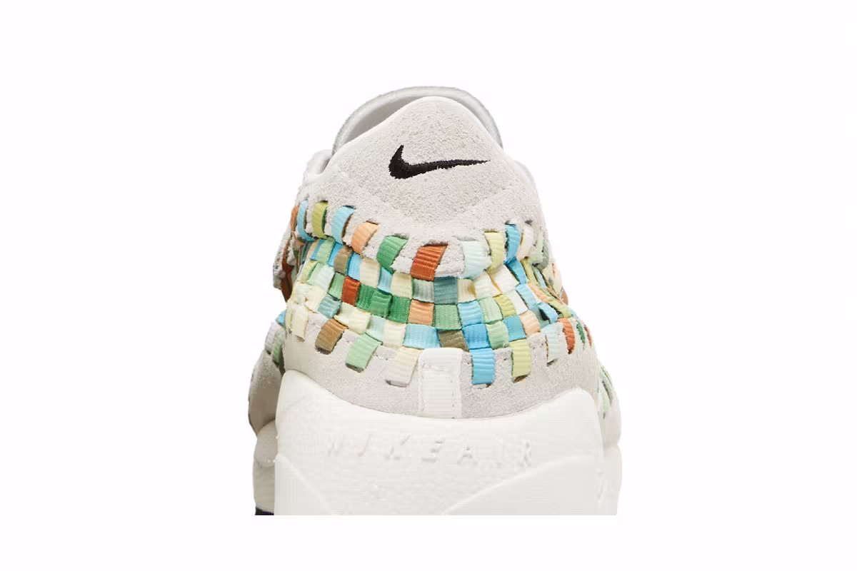 Nike Women's Air Footscape Woven Summit White Rainbow, view 8