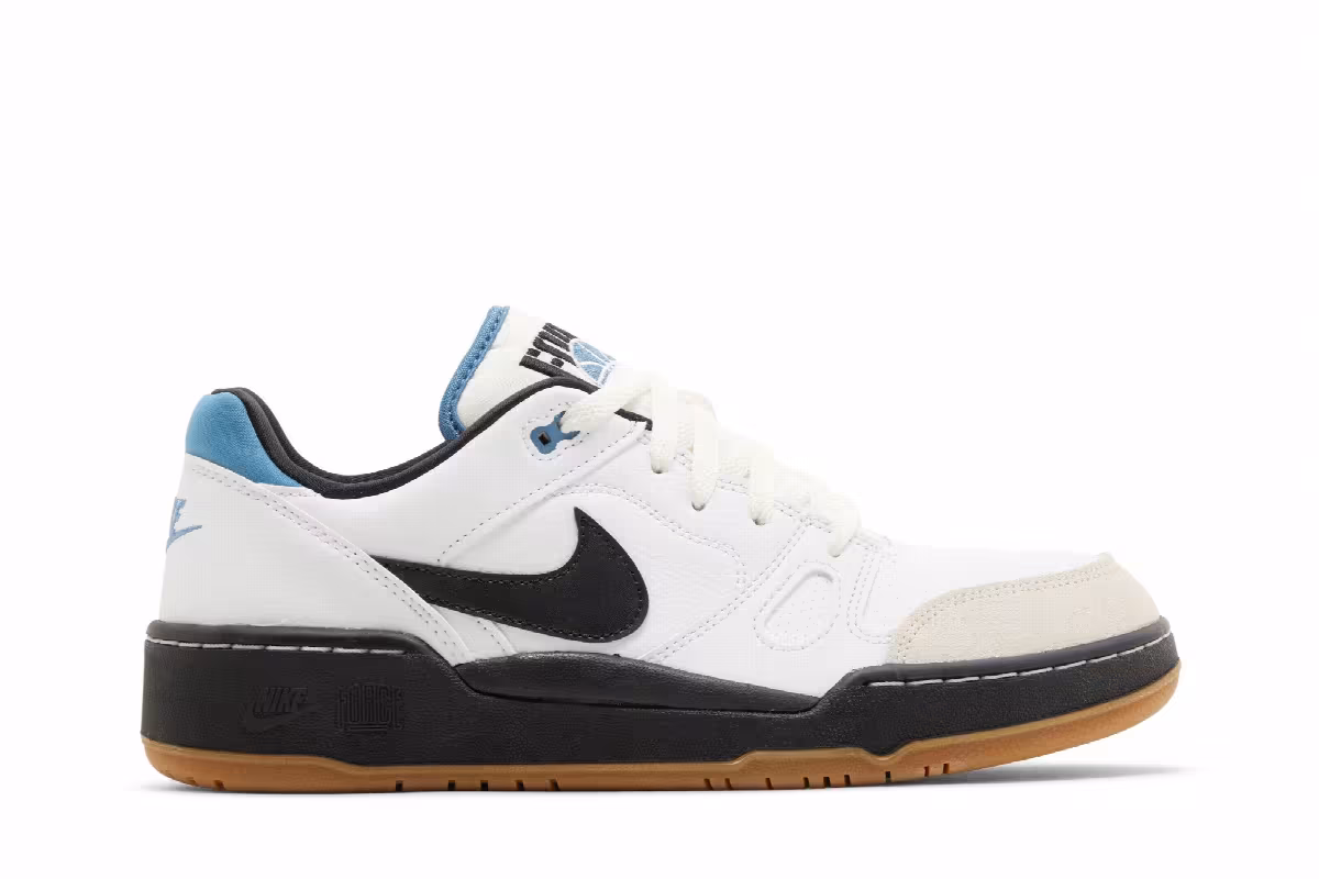 Nike Full Force Low White Black Aegean Storm, view 2