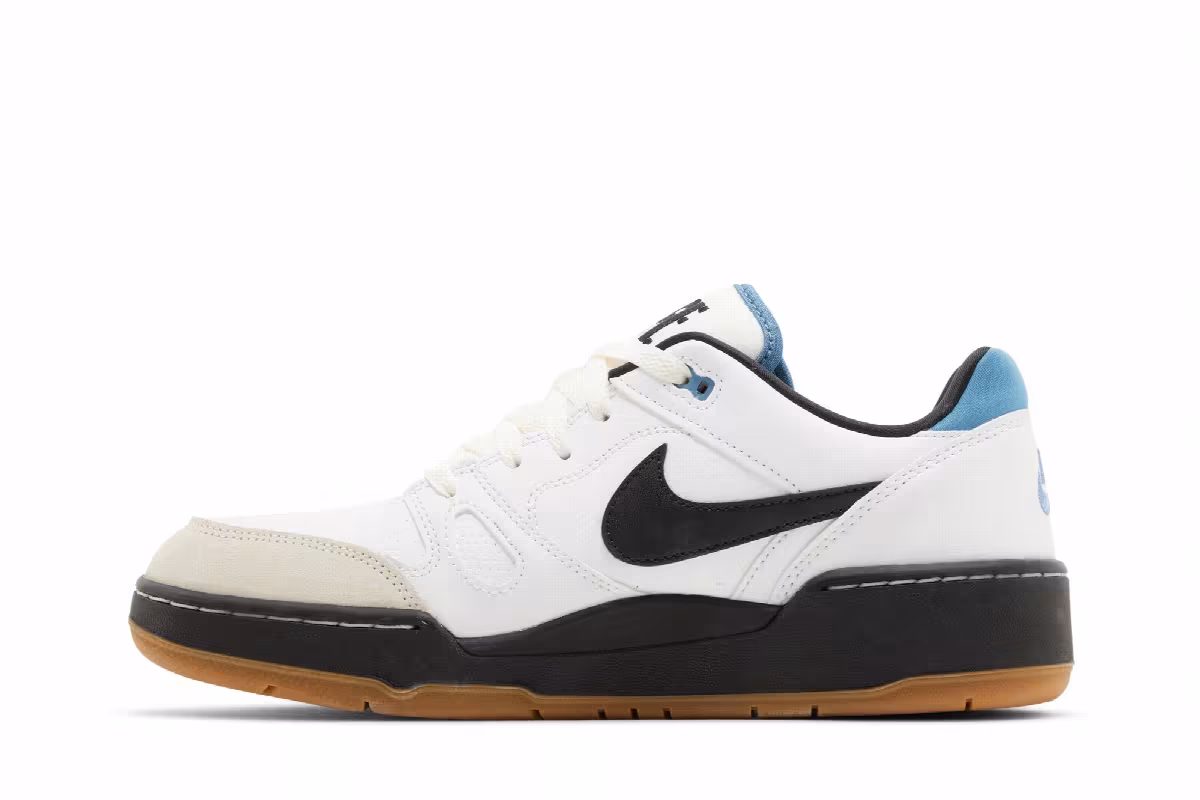 Nike Full Force Low White Black Aegean Storm, view 4