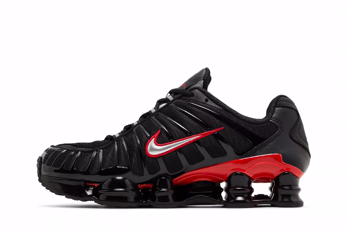 Nike Shox TL Black University Red, view 4