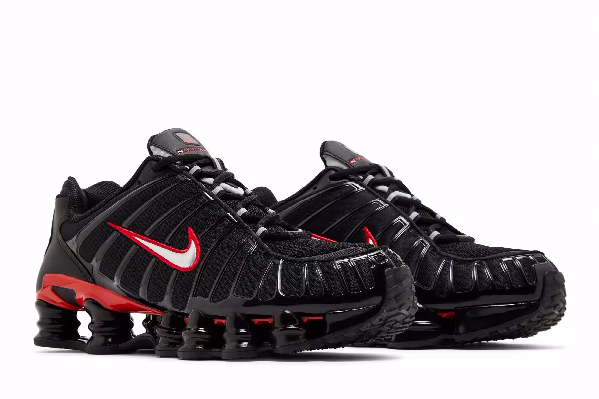 Nike Shox TL Black University Red, view 9