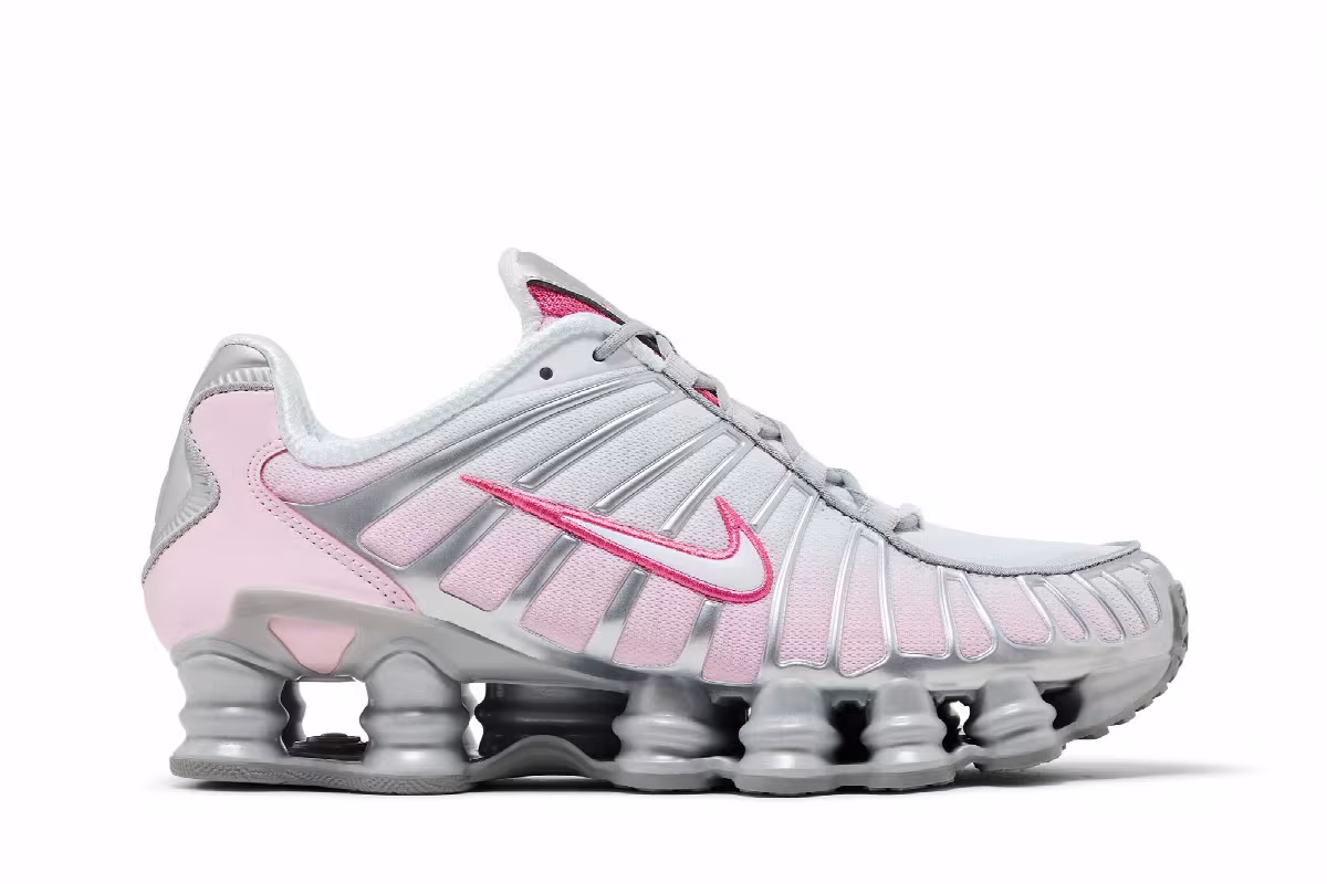 Nike Women's Shox TL Metallic Platinum Pink Foam, view 2