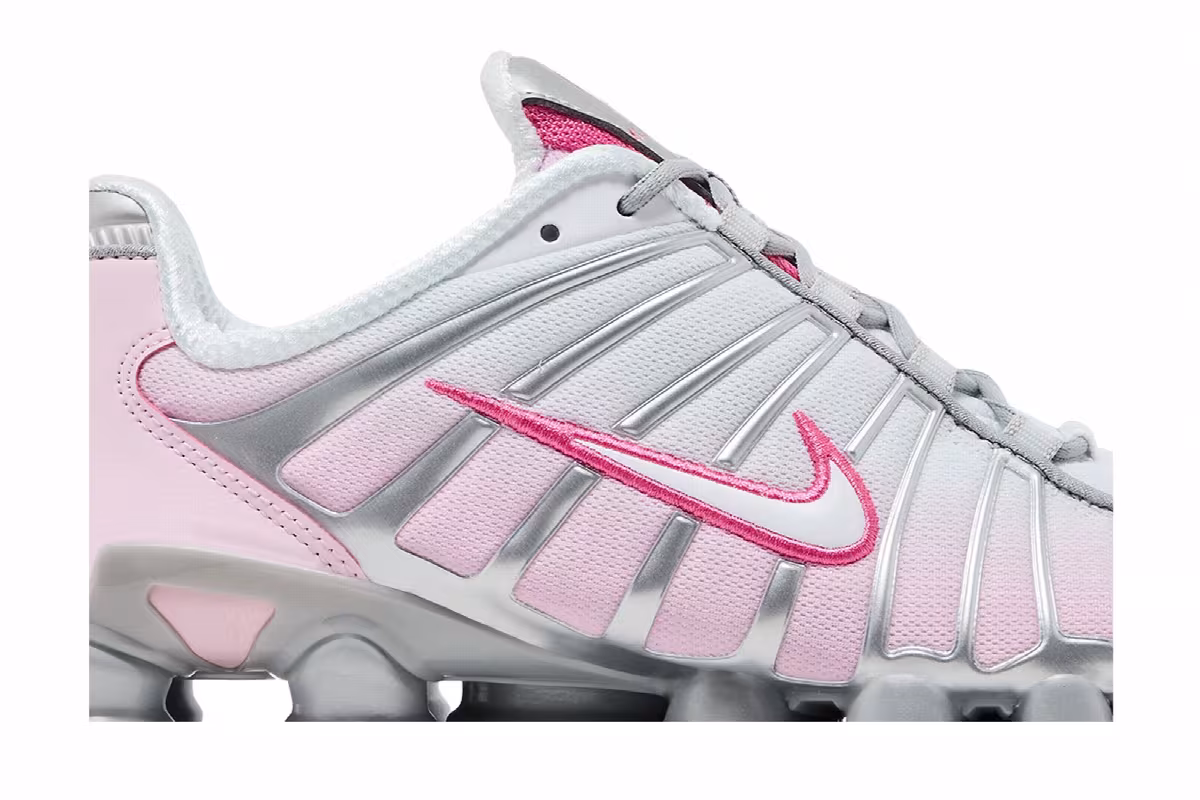 Nike Women's Shox TL Metallic Platinum Pink Foam, view 3