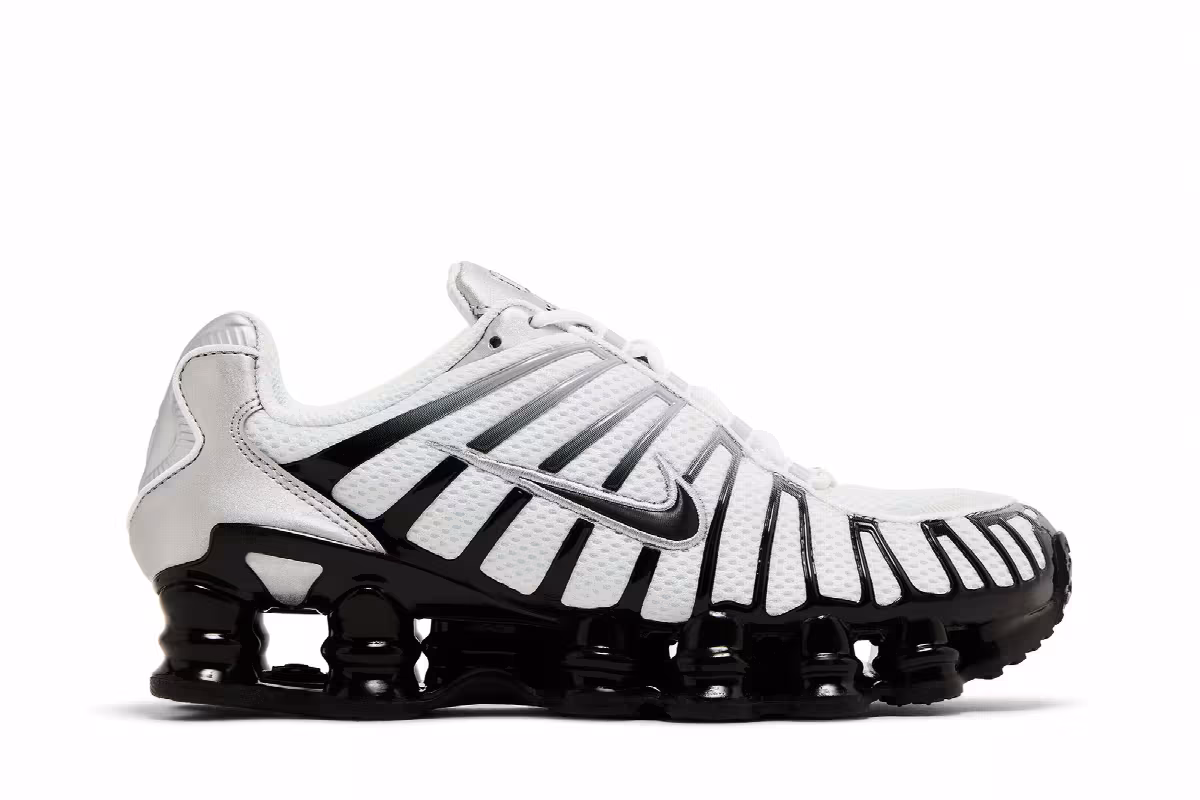 Nike Women's Shox TL Metallic Silver Black, view 2