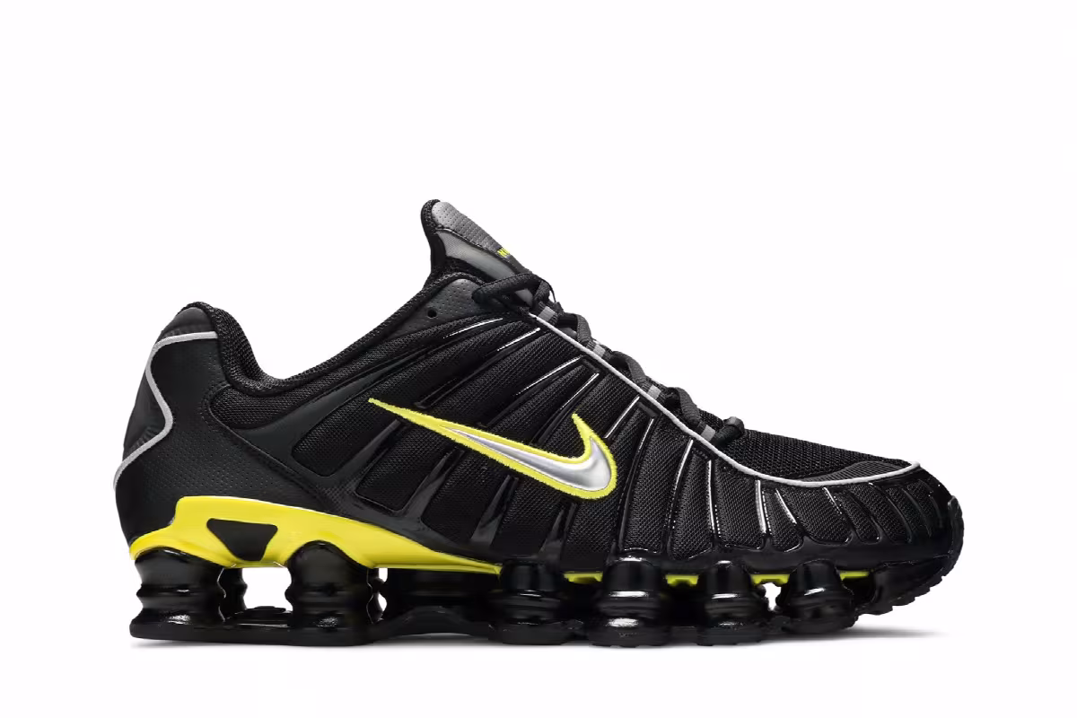 Nike Shox TL Black Dynamic Yellow, view 2