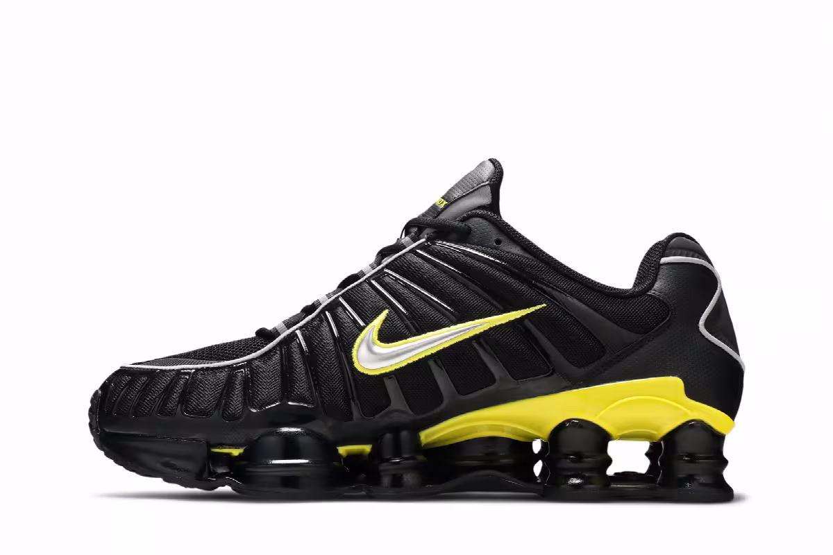 Nike Shox TL Black Dynamic Yellow, view 4