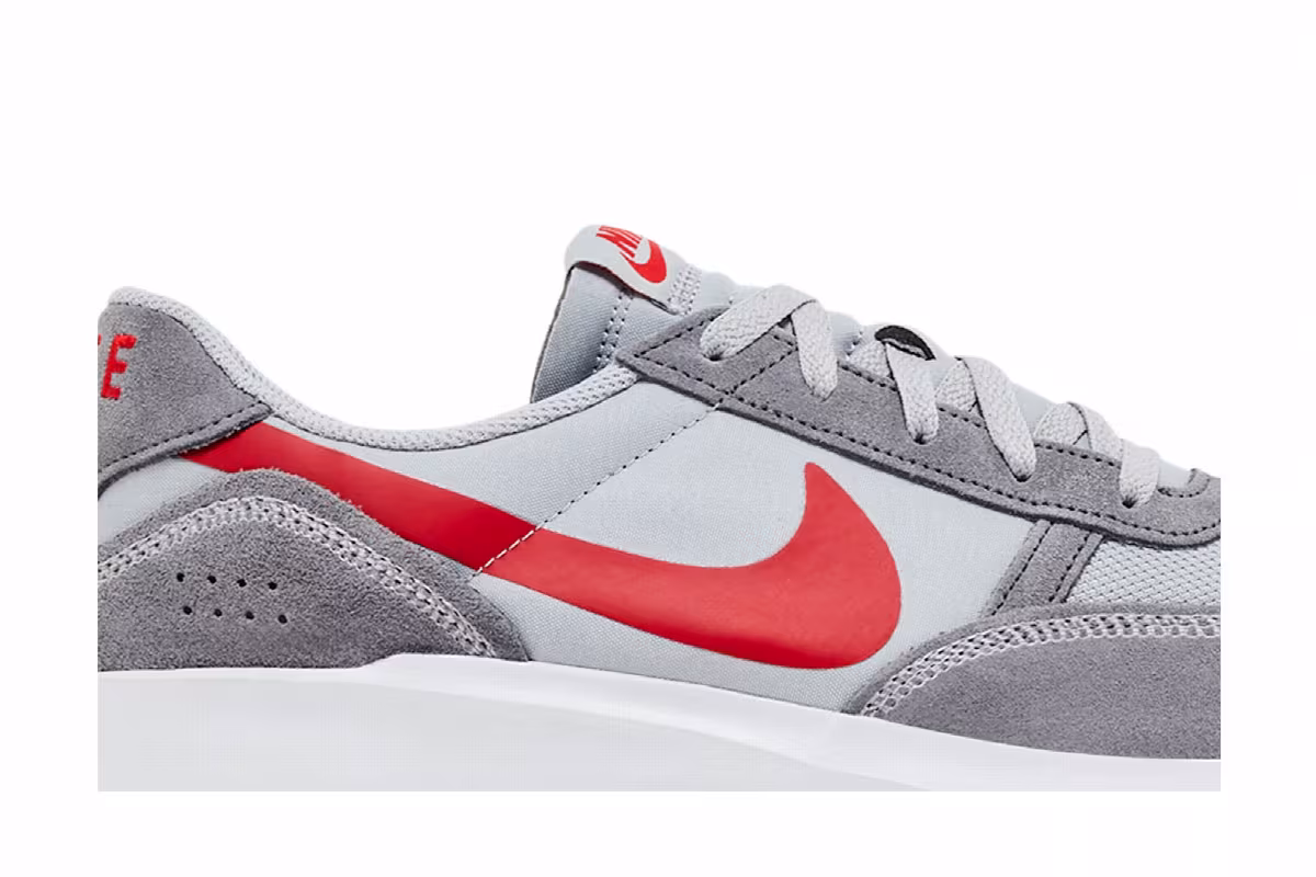 Nike Waffle Debut Wolf Grey University Red, view 3