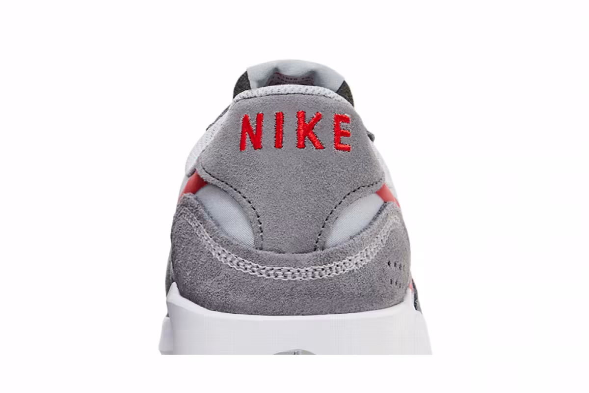 Nike Waffle Debut Wolf Grey University Red, view 8
