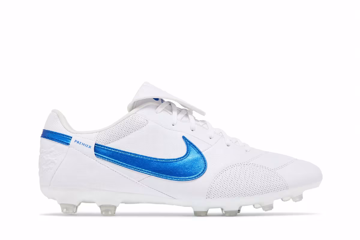 Nike Premier 3 Low FG White Signal Blue, view 2