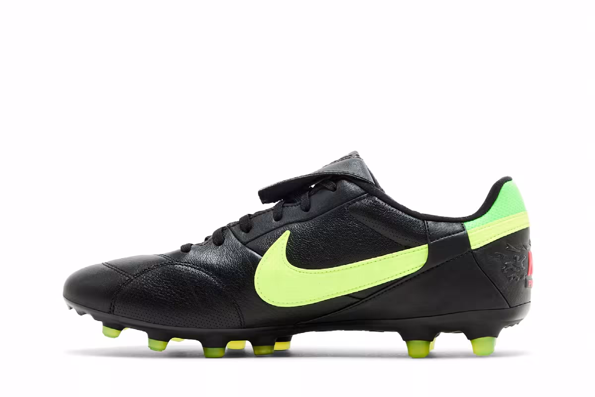 Nike Premier 3 Low FG Black Green Strike, view 4