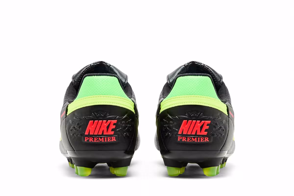 Nike Premier 3 Low FG Black Green Strike, view 7