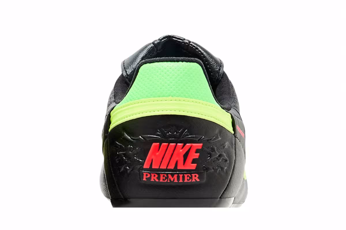 Nike Premier 3 Low FG Black Green Strike, view 8