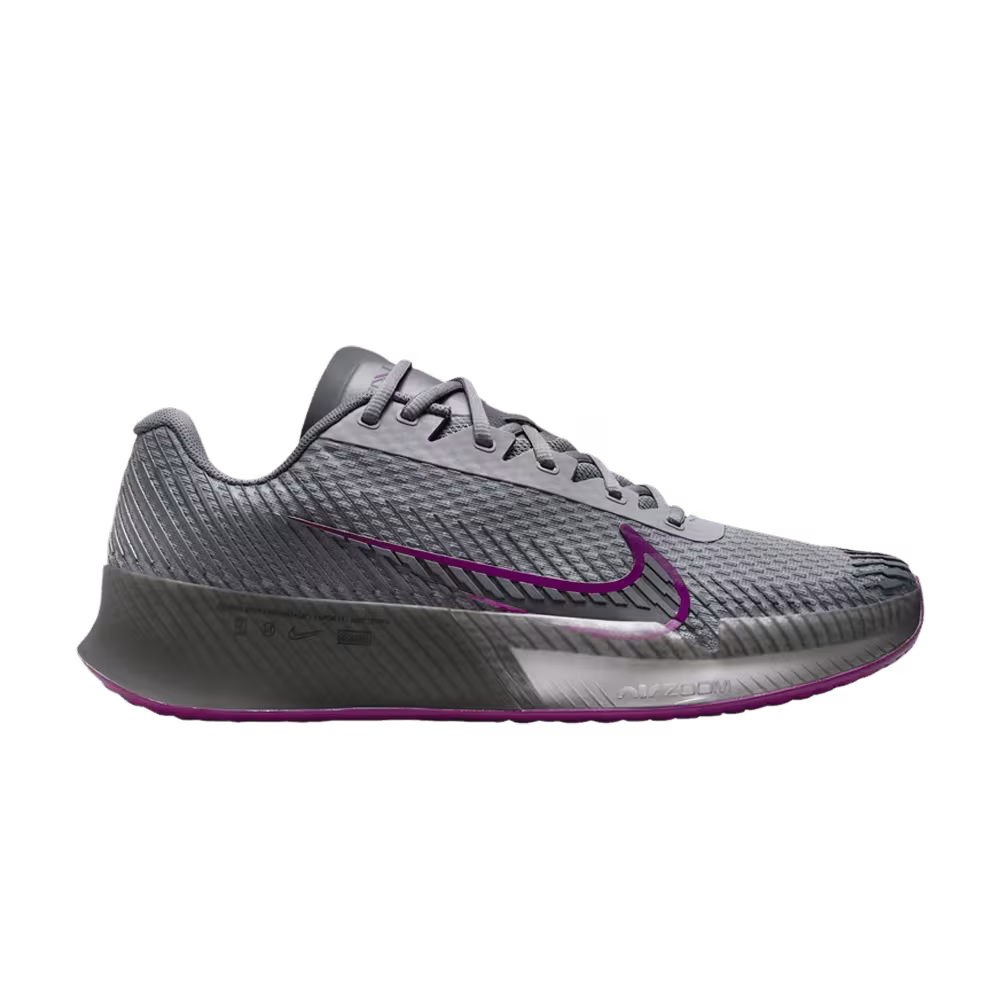 NikeCourt Air Zoom Vapor 11 HC Smoke Grey Sangria