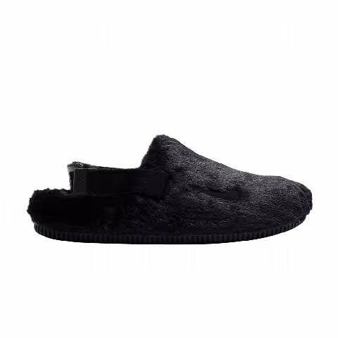 Nike Wmns Calm Mule SE 'Triple Black Fur'