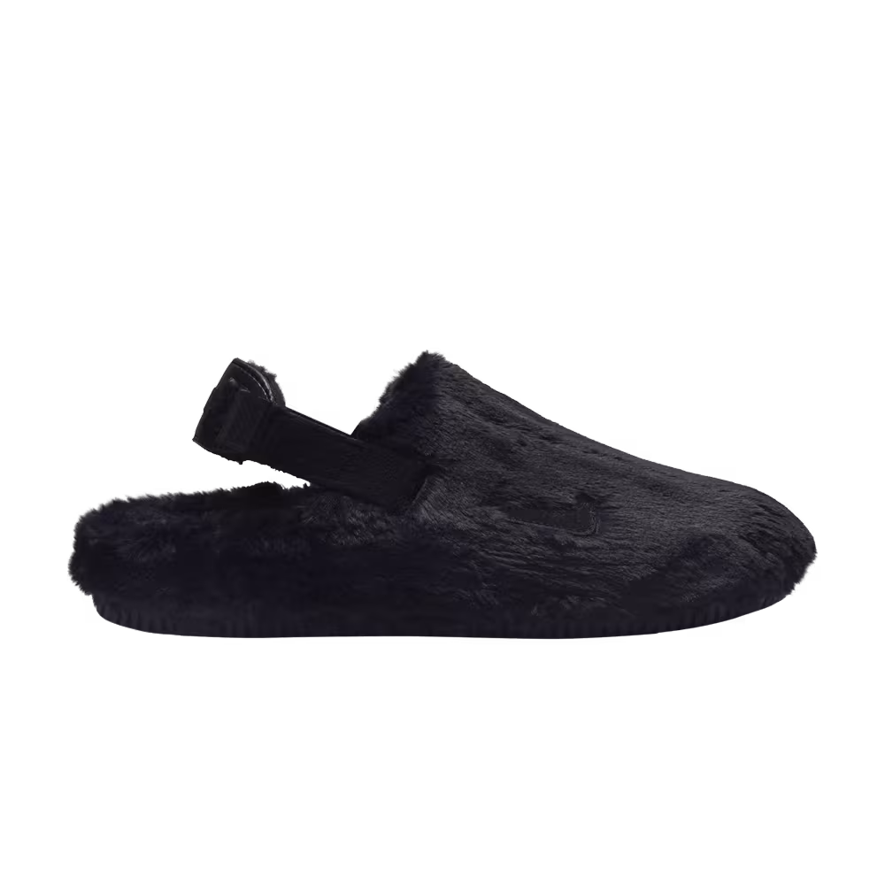 Nike Women's Calm Mule SE Triple Black Fur
