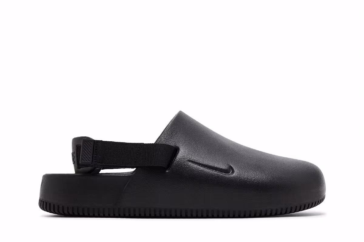 Nike Women's Calm Mule Triple Black, view 2