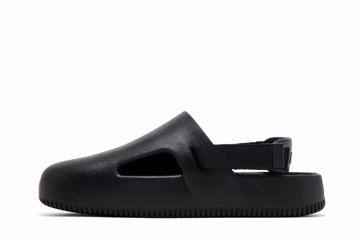 Nike Women's Calm Mule Triple Black, view 4
