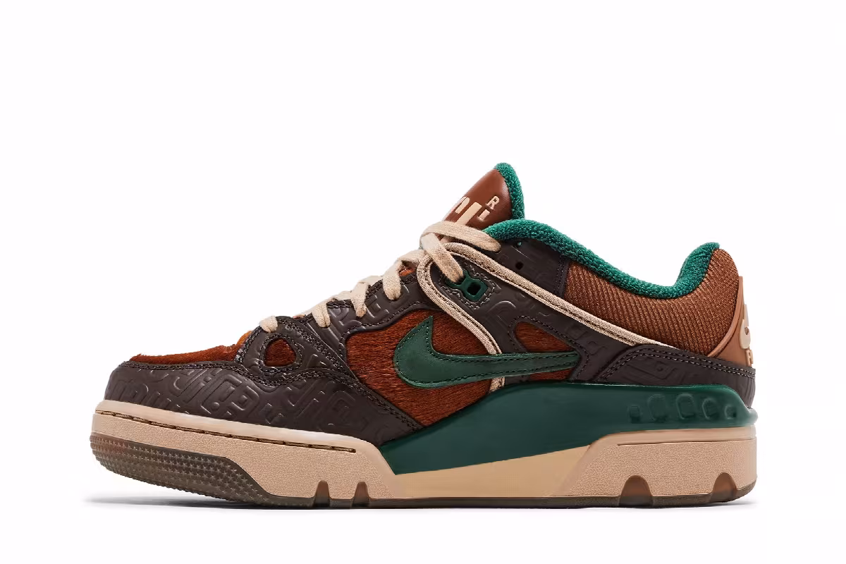 Nigo x Nike Air Force 3 Low Baroque Brown Fir, view 4