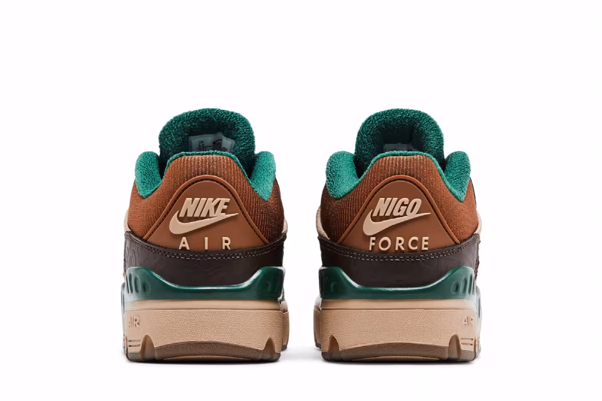 Nigo x Nike Air Force 3 Low Baroque Brown Fir, view 7