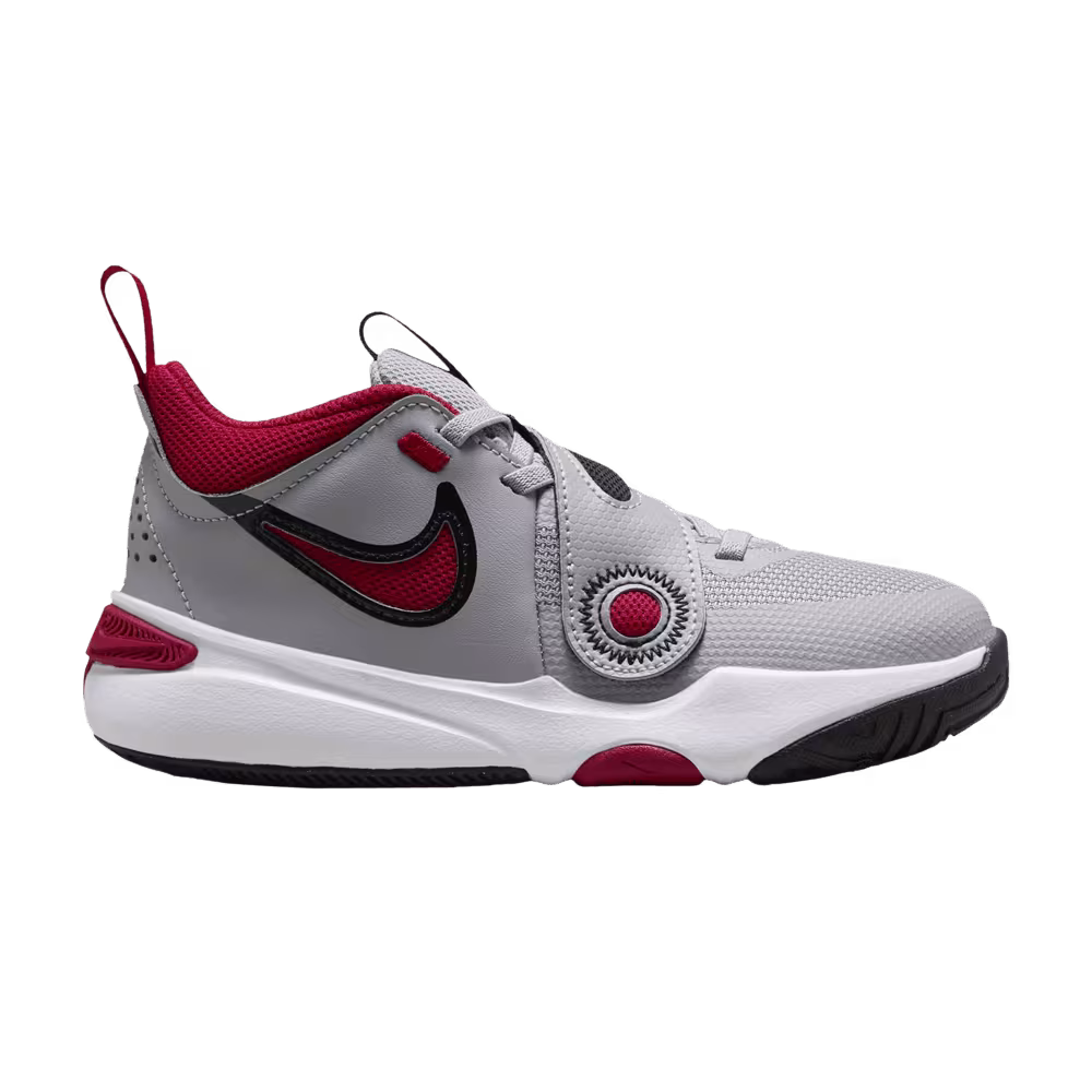 Nike Team Hustle D11 PS Cement Grey Gym Red
