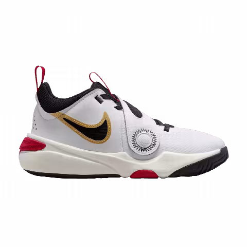 Nike Team Hustle D11 GS 'White Gold University Red'