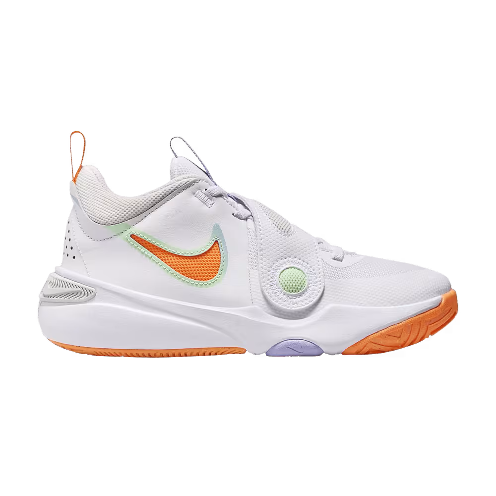 Nike Team Hustle D11 GS White Total Orange