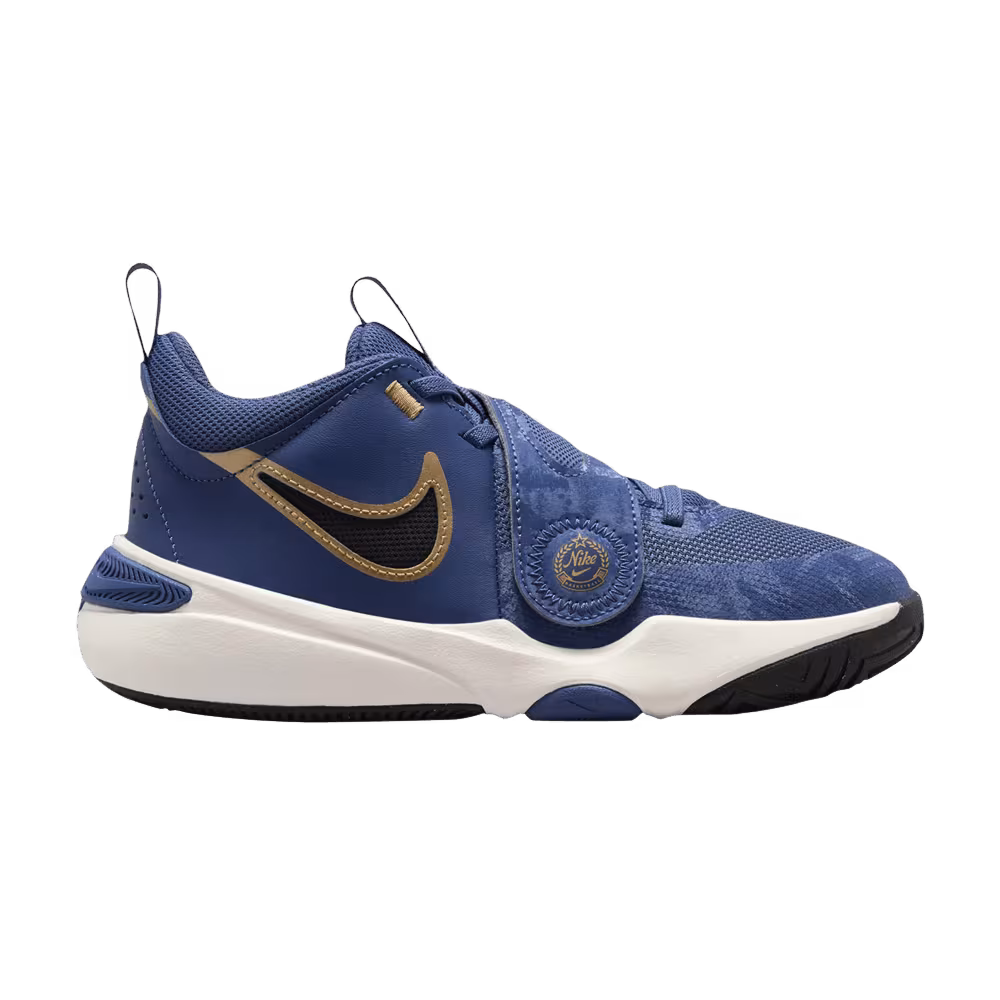 Nike Team Hustle D11 GS Mystic Navy Metallic Gold