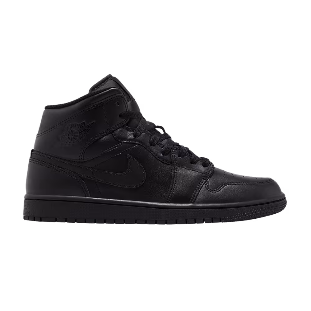 Air Jordan 1 Mid Triple Black 2022