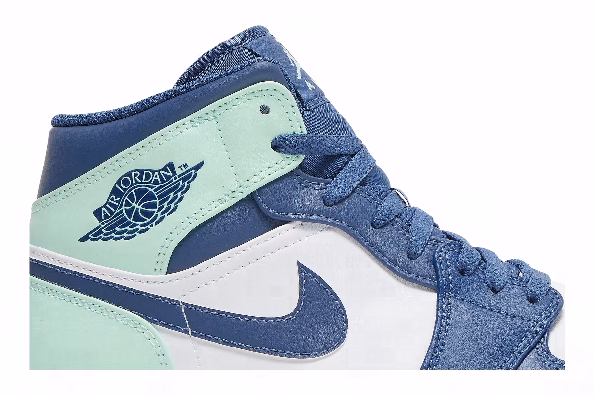 Air Jordan 1 Mid Blue Mint, view 3