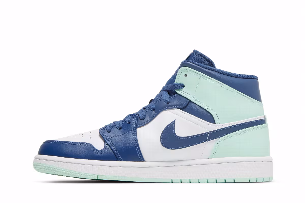 Air Jordan 1 Mid Blue Mint, view 4