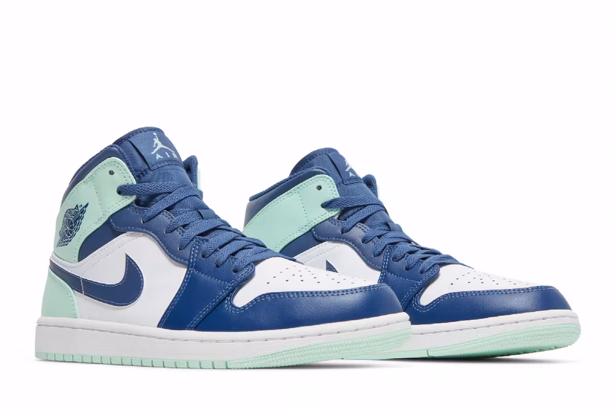 Air Jordan 1 Mid Blue Mint, view 9