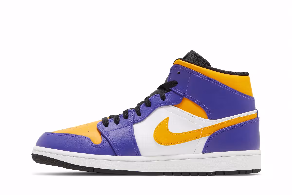Air Jordan 1 Mid Lakers, view 4