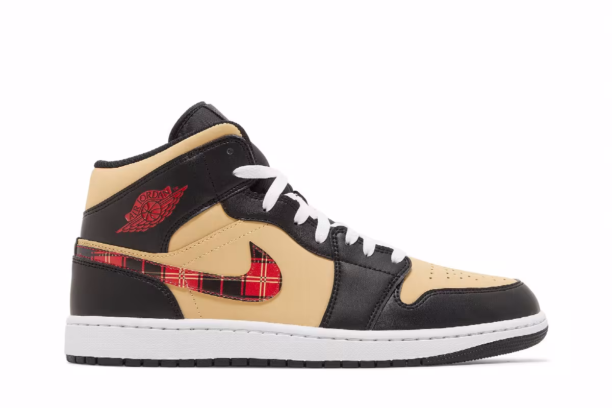 Air Jordan 1 Mid SE Tartan Swoosh, view 2